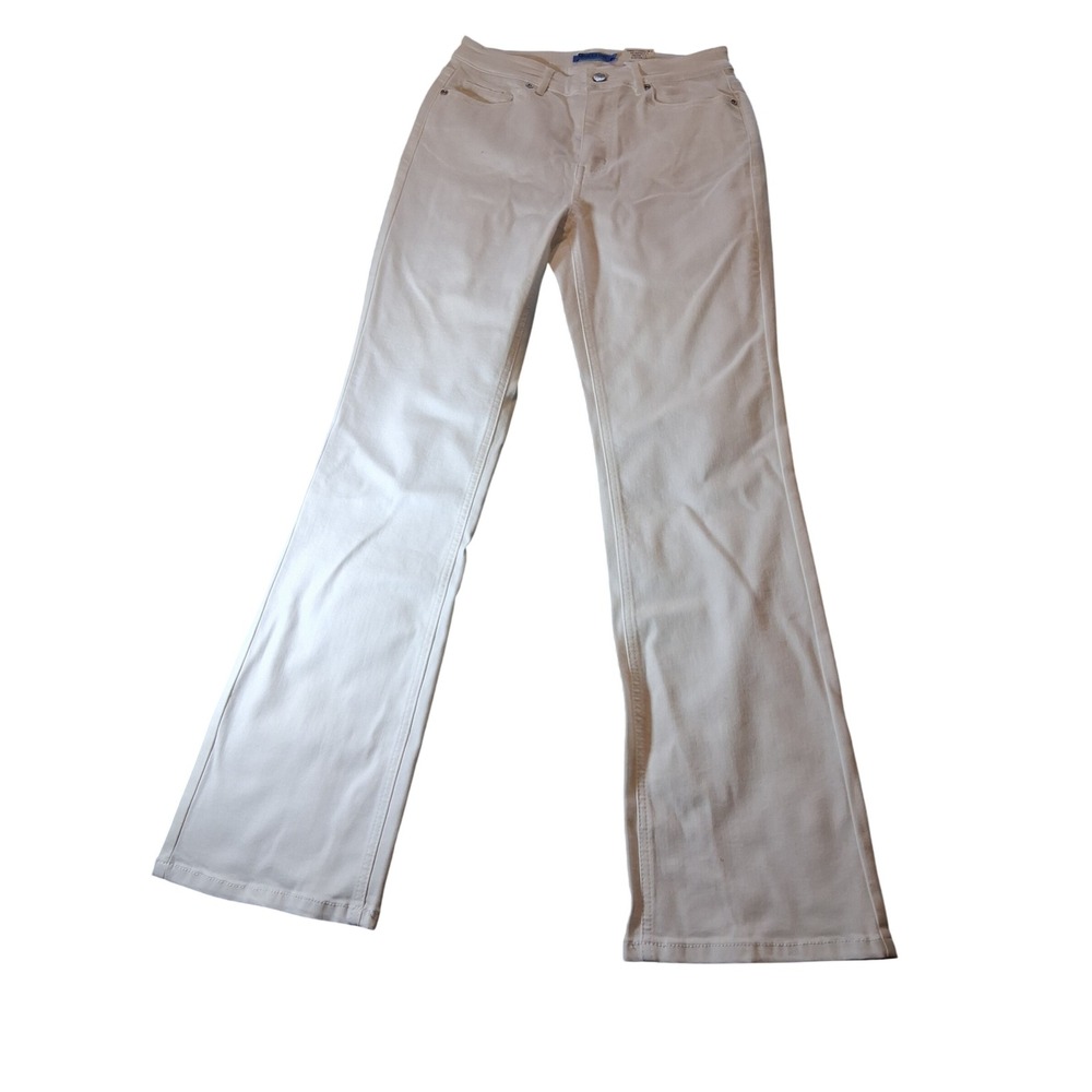 J.McLaughlin Milburn Jeans Womens 4 White Solid Flare Leg High Rise New $188